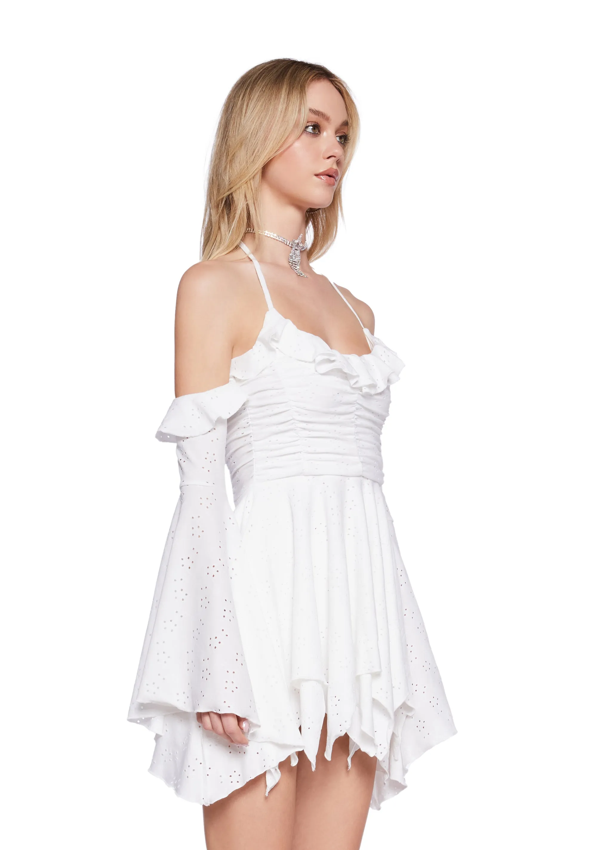 Fairy Delights Ruffled Handkerchief Dress - White sold by Dolls Kill product image thumbnail 3