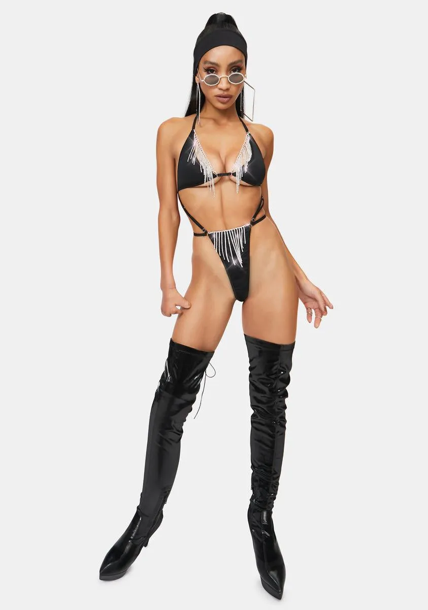 Naughty Girl Rhinestone Bodysuit sold by Dolls Kill product image thumbnail 5