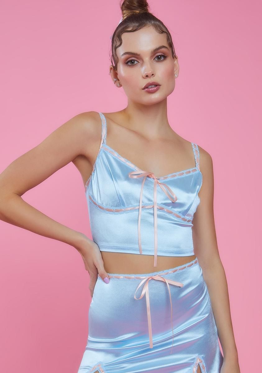 Sweet Silhouette Satin Cami Top sold by Dolls Kill