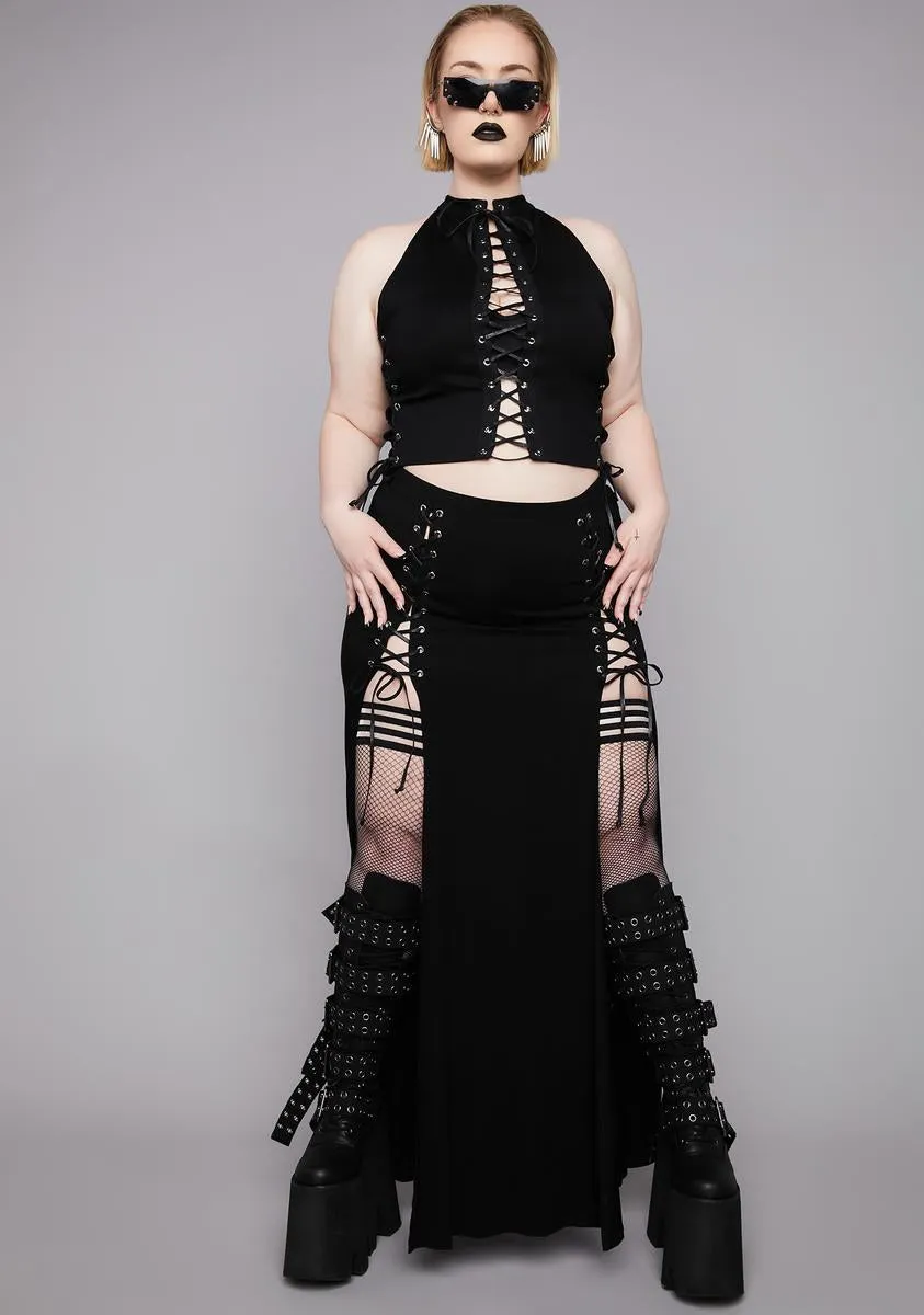 Plus Glitch In The Matrix Maxi Skirt sold by Dolls Kill product image thumbnail 2