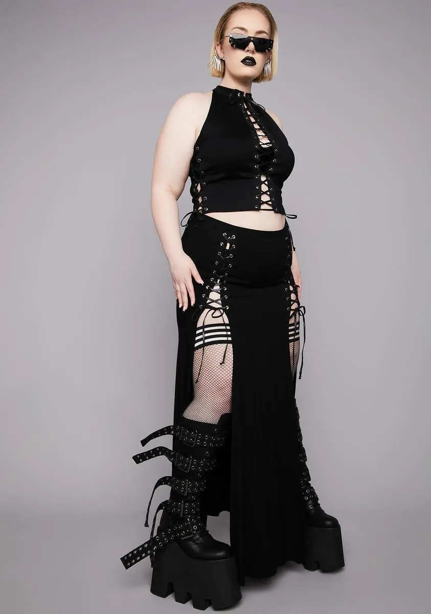 Plus Glitch In The Matrix Maxi Skirt sold by Dolls Kill product image thumbnail 3