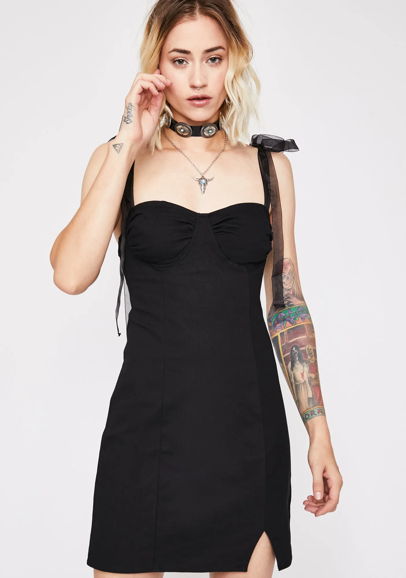 Rose Coven Denim Dress sold by Dolls Kill product image thumbnail 2