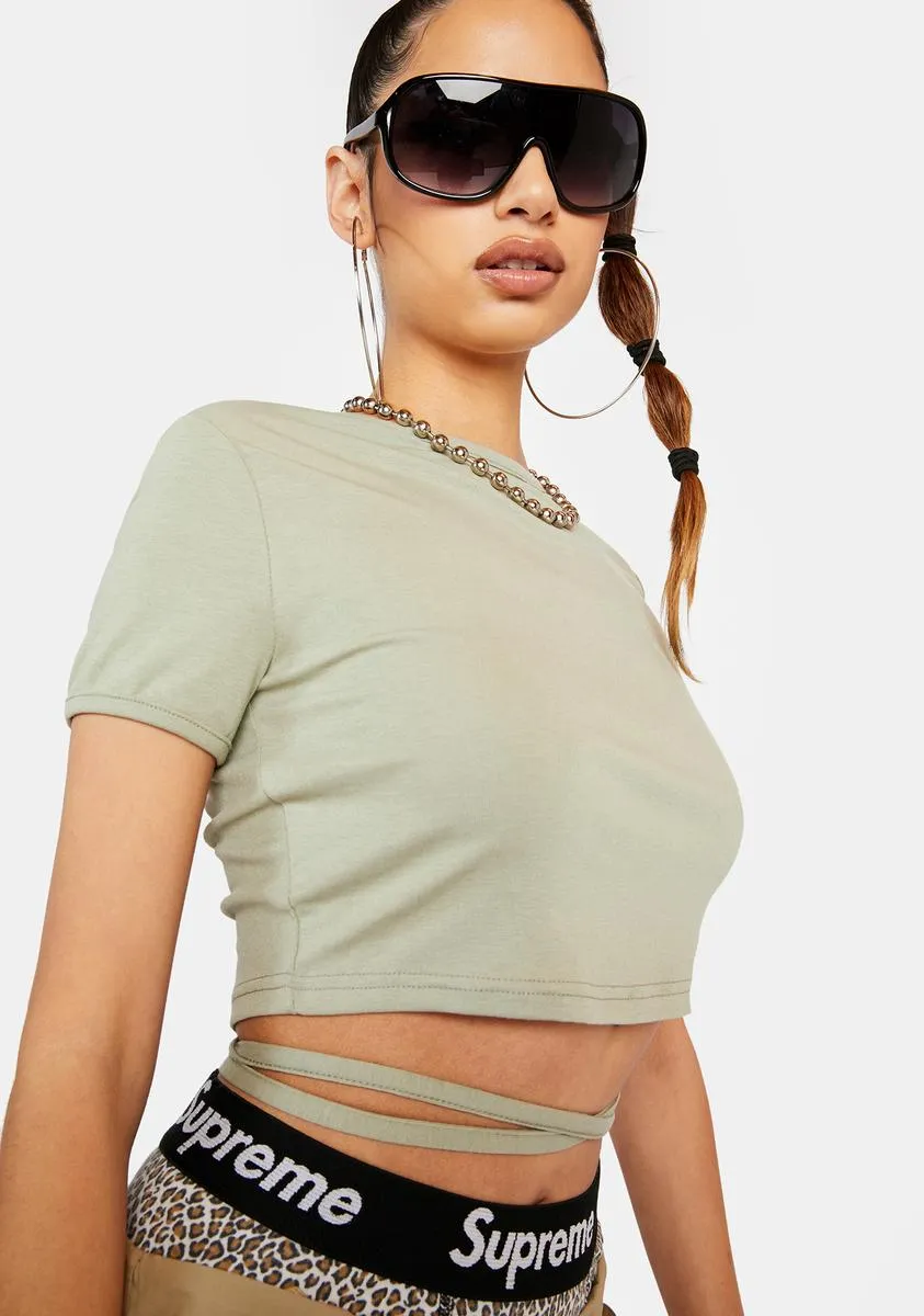 Sage Colette Crop Top sold by Dolls Kill product image thumbnail 2