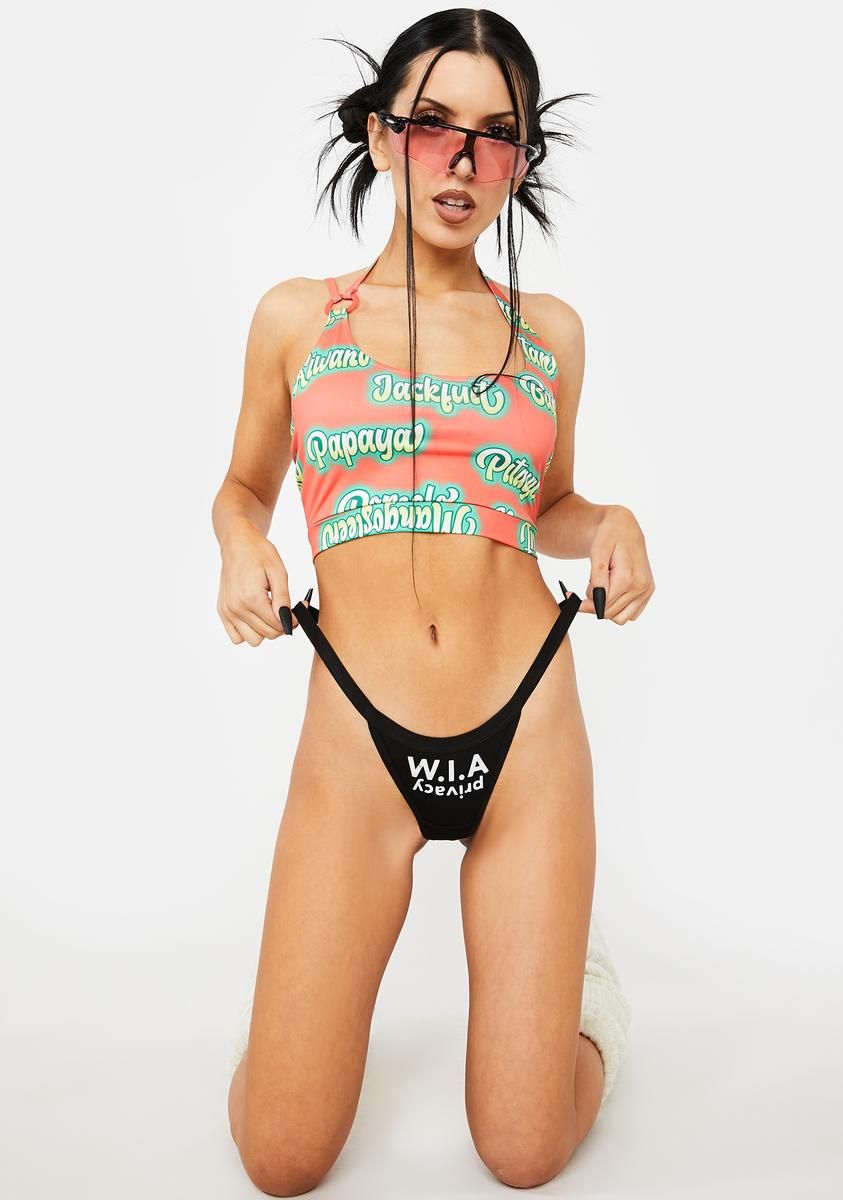 No Privacy Reflective Thong sold by Dolls Kill product image thumbnail 2