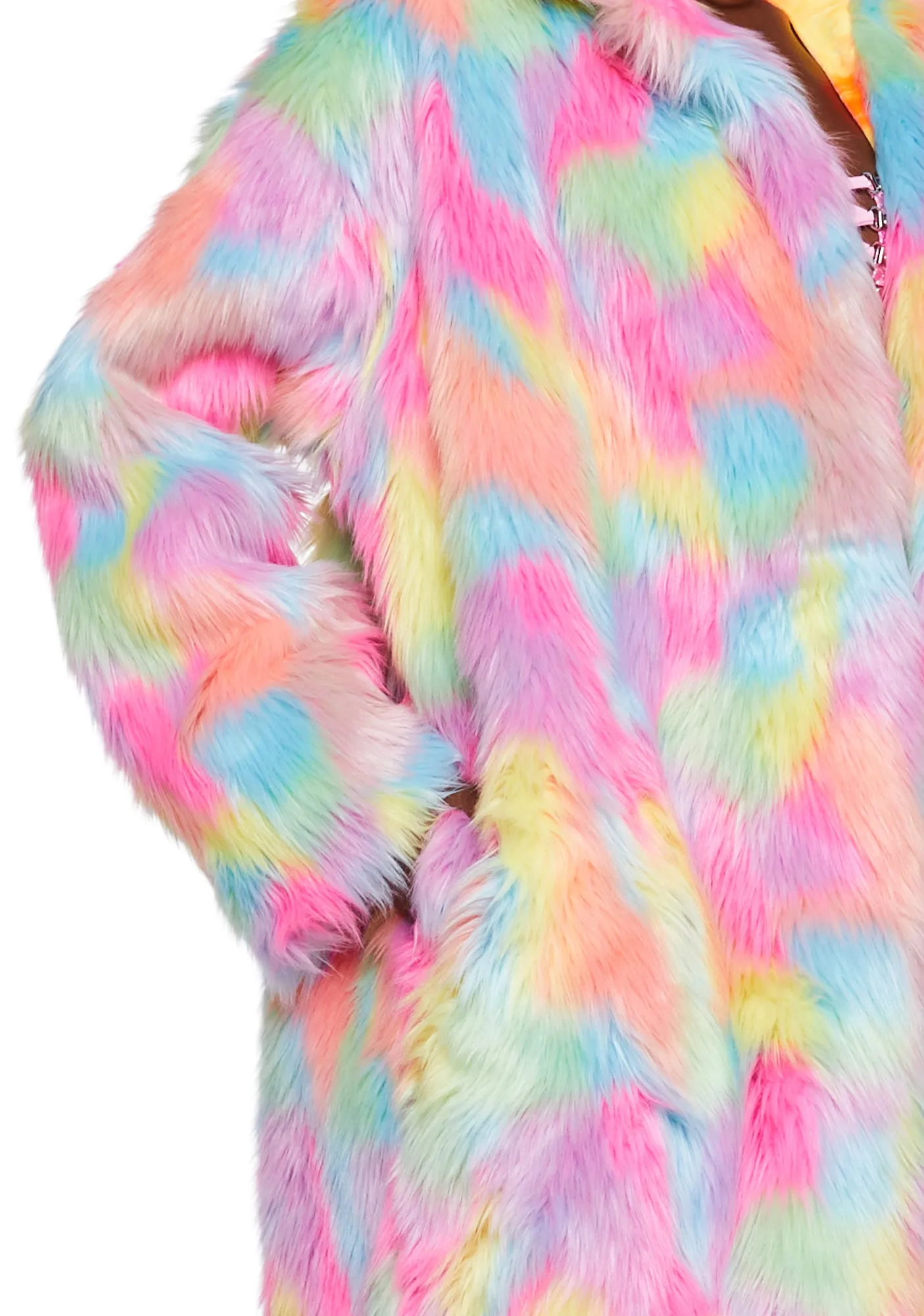 Neon Dreams Faux Fur Coat sold by Dolls Kill product image thumbnail 2