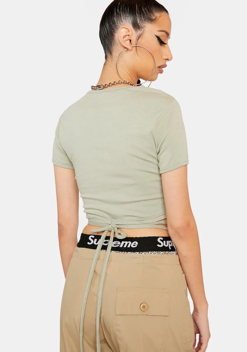 Sage Colette Crop Top sold by Dolls Kill product image thumbnail 4
