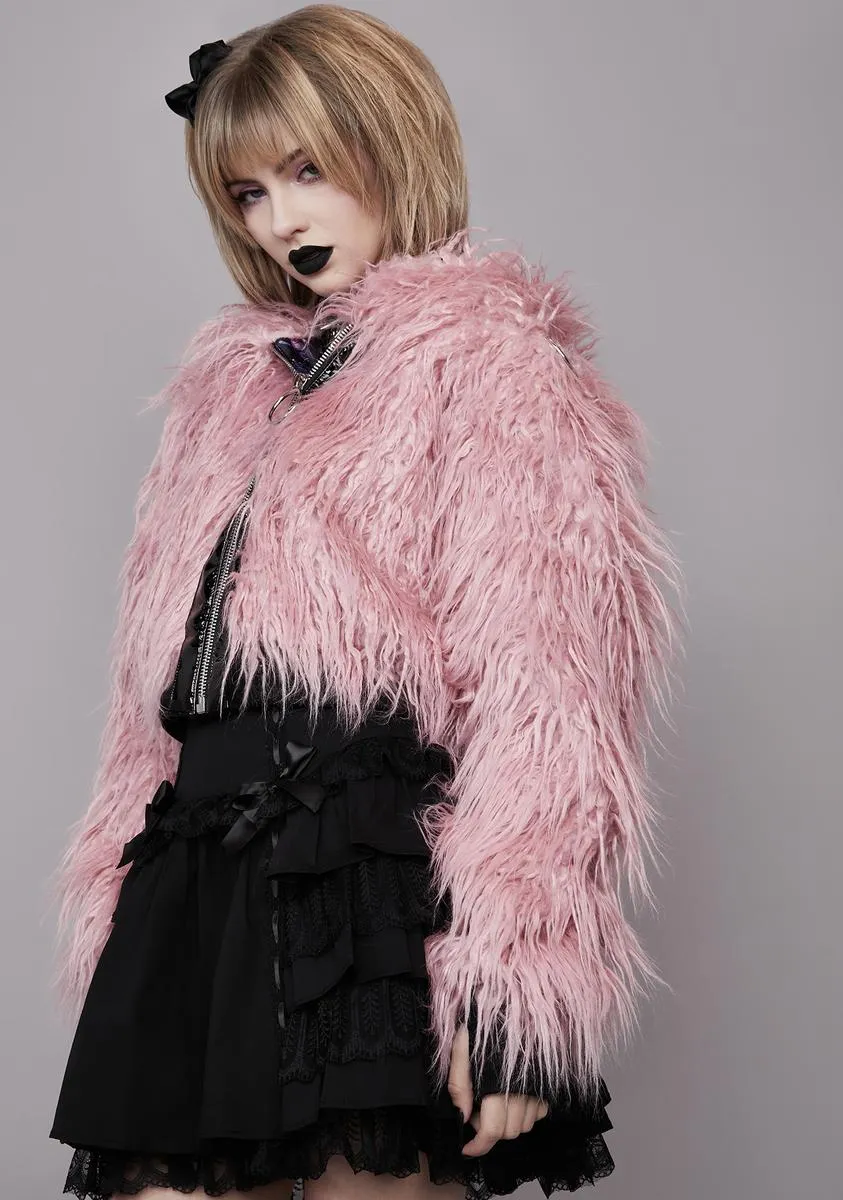 Nocturnal Critter Faux Fur Jacket sold by Dolls Kill product image thumbnail 2