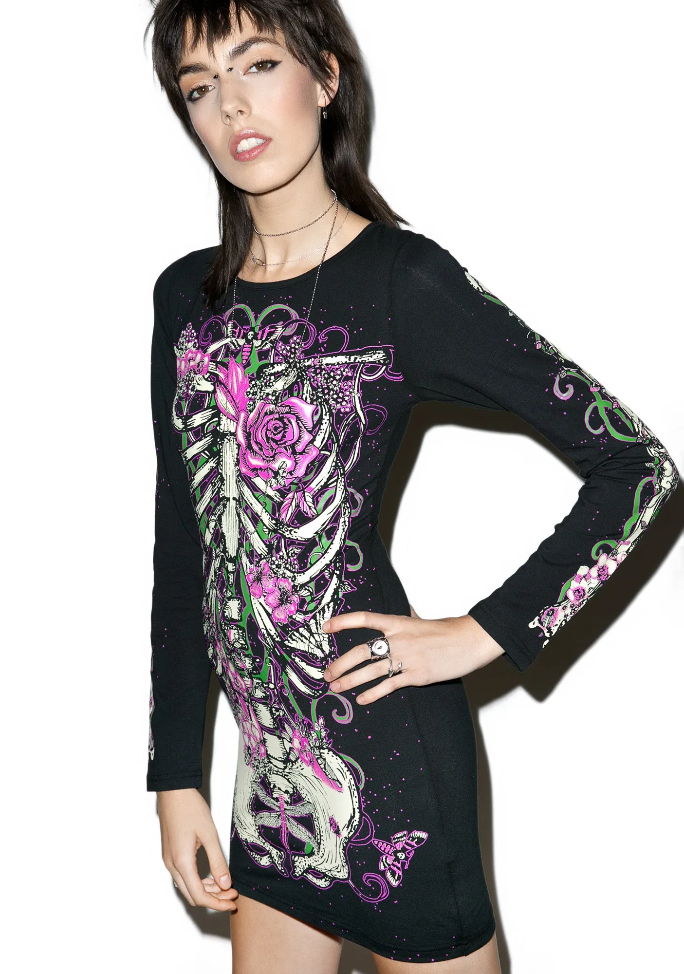 Lovely Bonez Bodycon Dress sold by Dolls Kill product image thumbnail 2