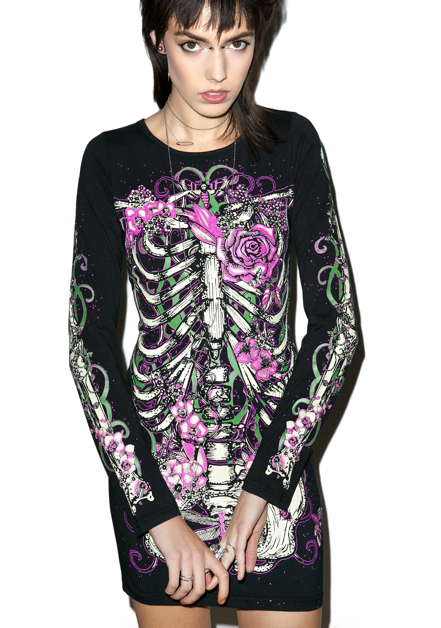 Lovely Bonez Bodycon Dress sold by Dolls Kill product image thumbnail 3