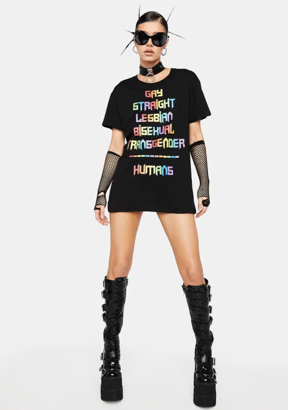 Human Nature Glitter Tee sold by Dolls Kill
