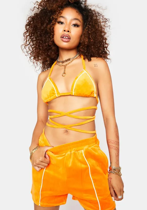 Ticks My Boxes Velour Shorts Set sold by Dolls Kill