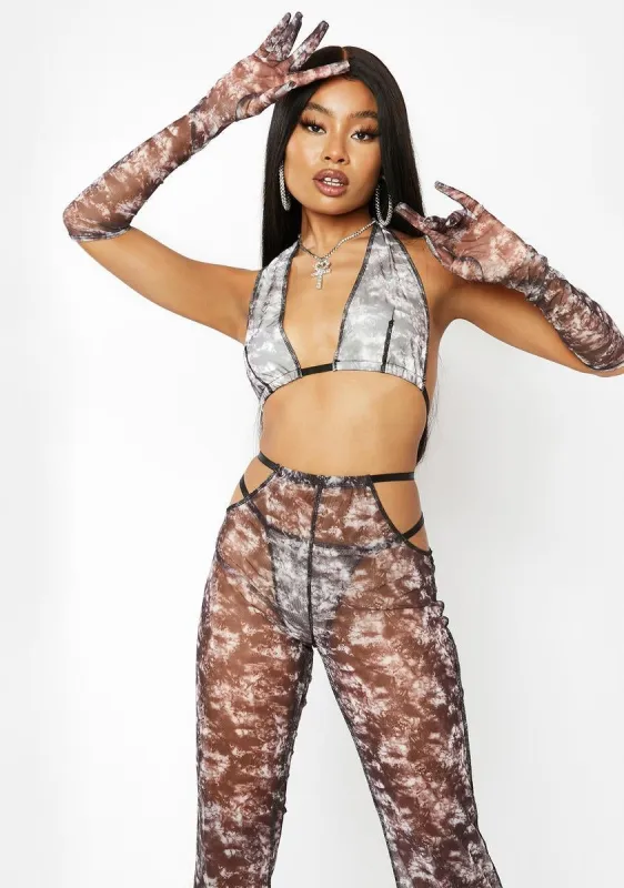 Foggy Sunset Candy 3-Piece Mesh Set sold by Dolls Kill