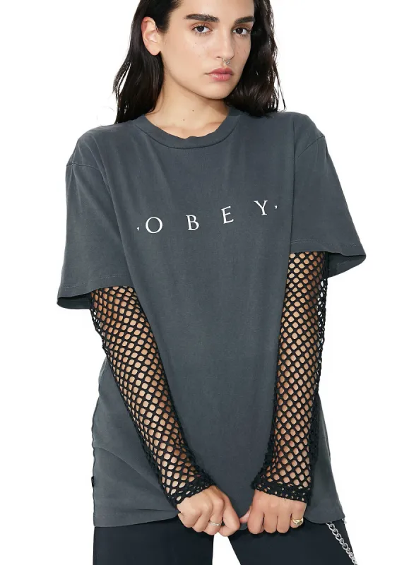 Novel Obey Basic Pigment Tee sold by Dolls Kill