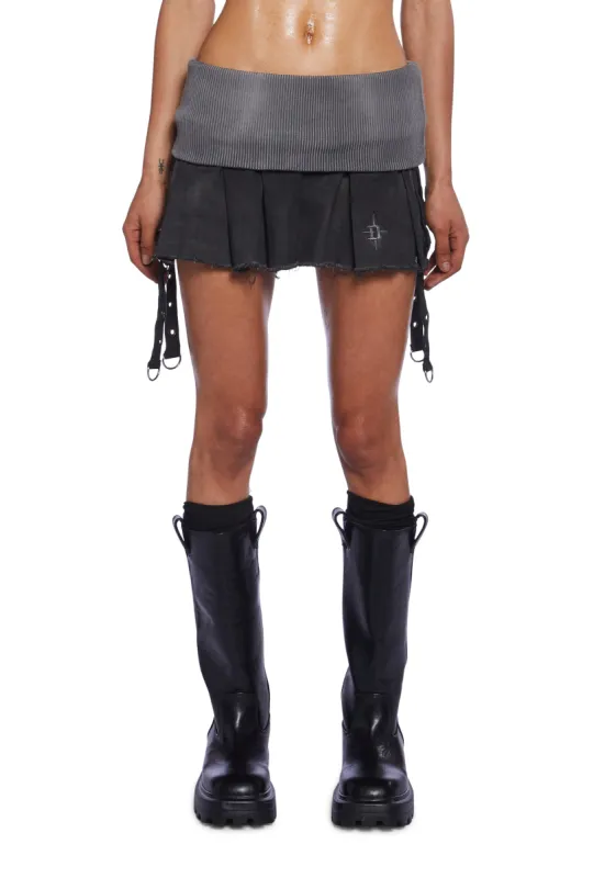 Charged Washed Cargo Skirt sold by Dolls Kill