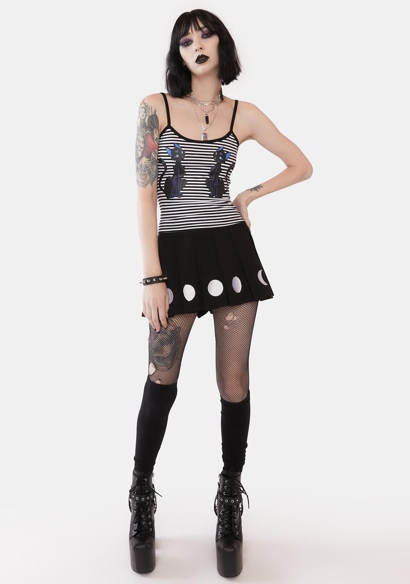 Purrrfect Moonlight Striped Tank sold by Dolls Kill product image thumbnail 3