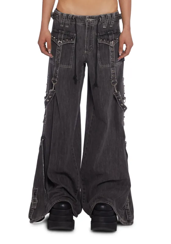 Studded Power Denim Pants sold by Dolls Kill