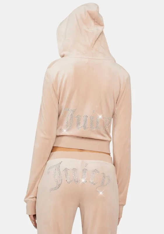Opal OG Big Bling Velour Hoodie sold by Dolls Kill