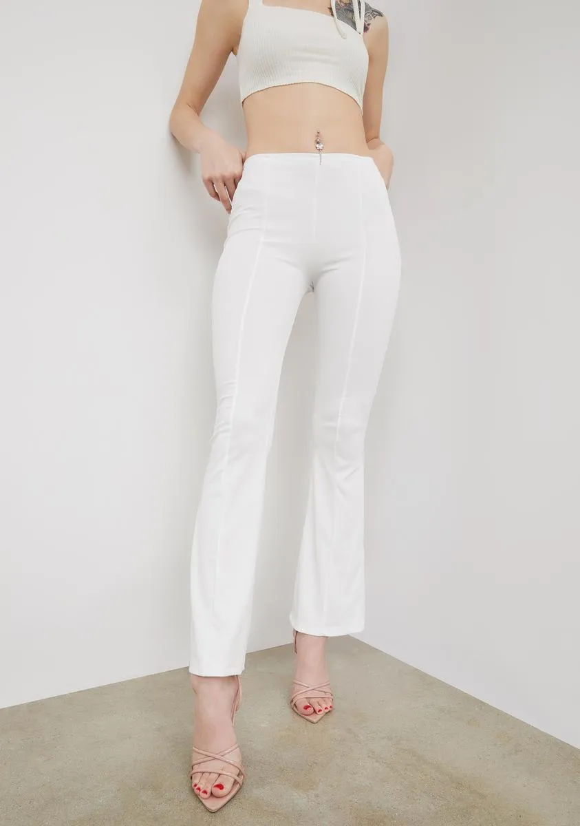 Bliss Twisted Times Cutout Flared Pants sold by Dolls Kill