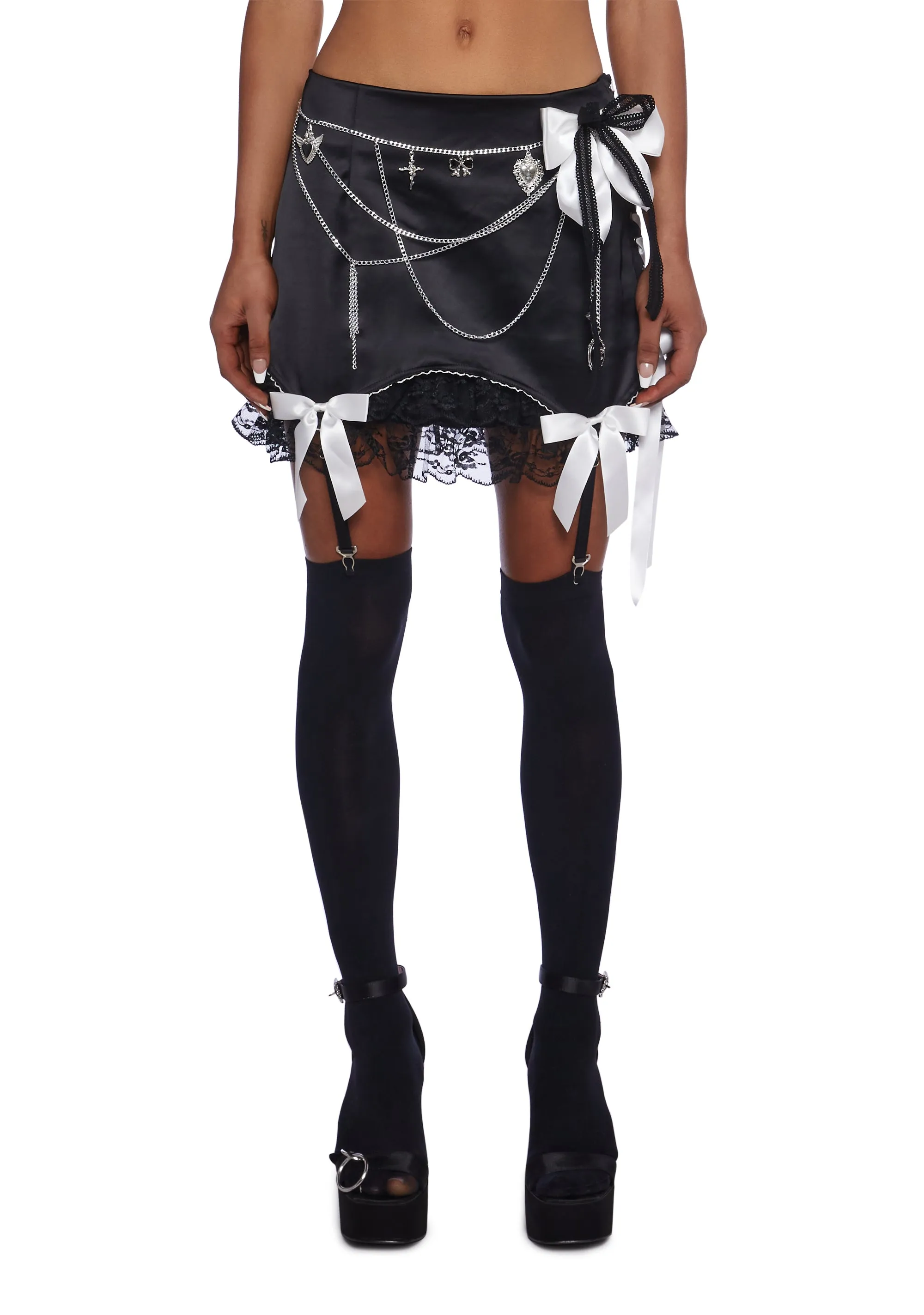 Hauntingly Charming Mini Skirt sold by Dolls Kill