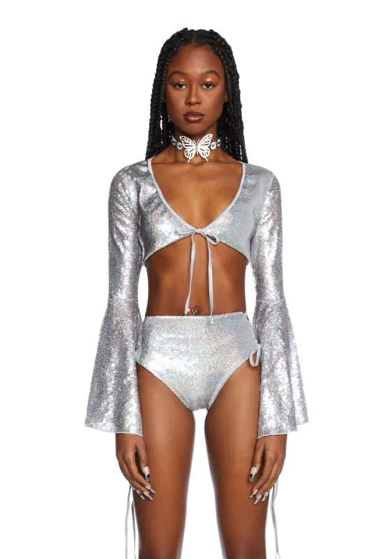 Kinetic Feel Sequin Crop Top sold by Dolls Kill