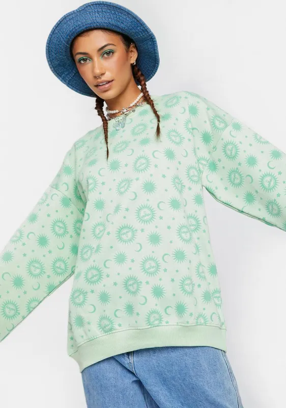 Pale Green Leah Sweater sold by Dolls Kill