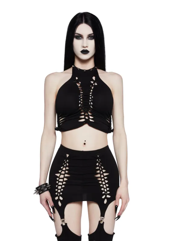 Coming In Hot Halter Top sold by Dolls Kill