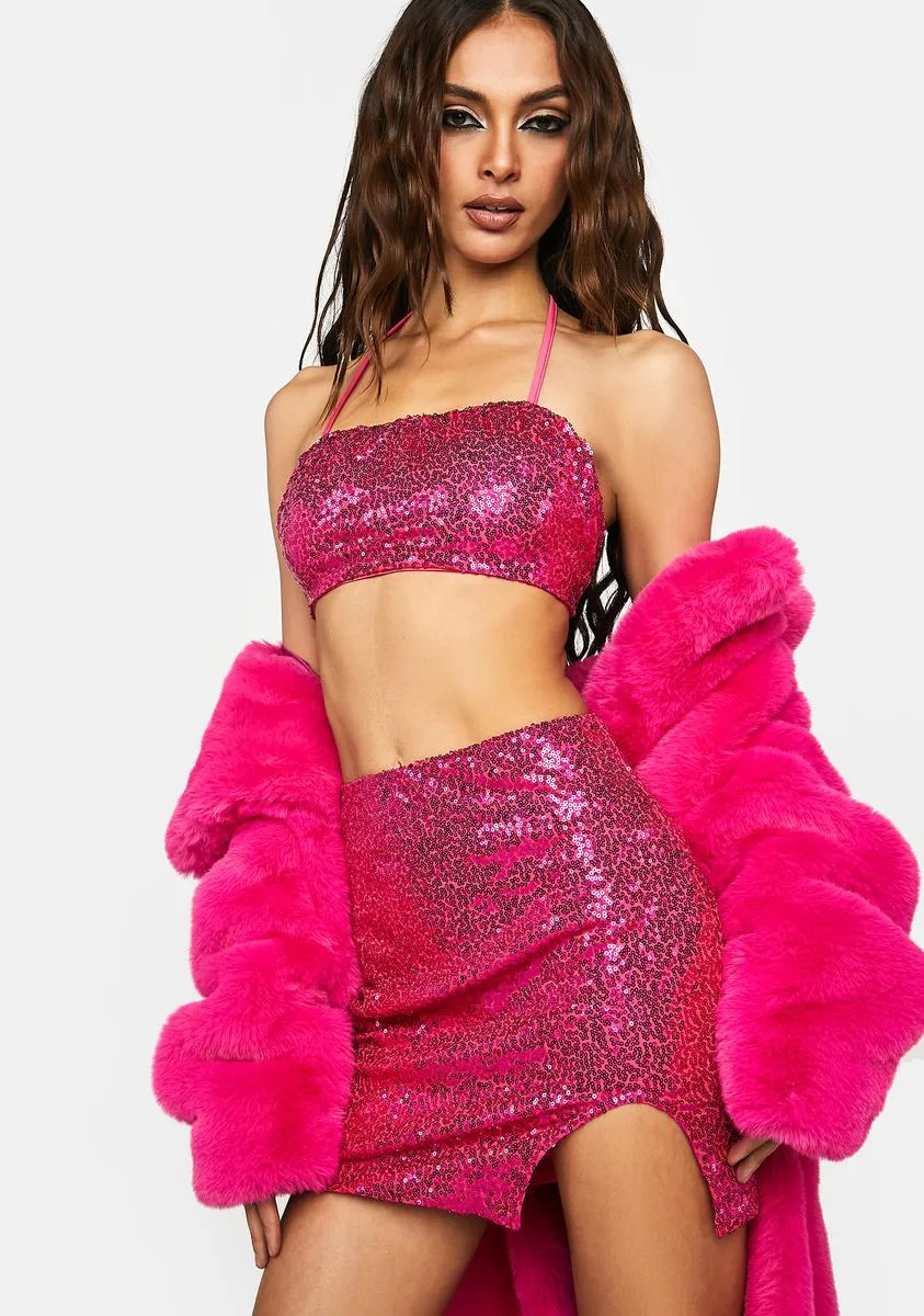 Pink Sequin Skirt Set sold by Dolls Kill product image thumbnail 2