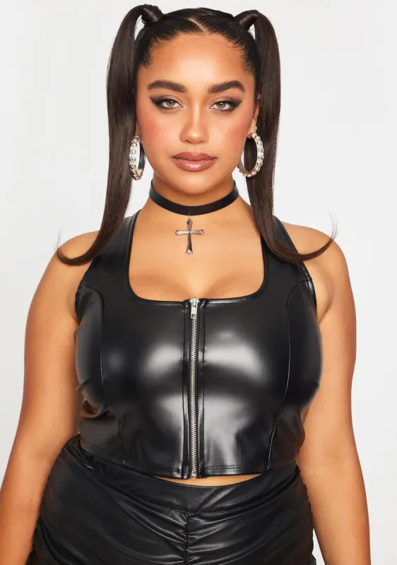 Zipped Hearts Corset Top sold by Dolls Kill