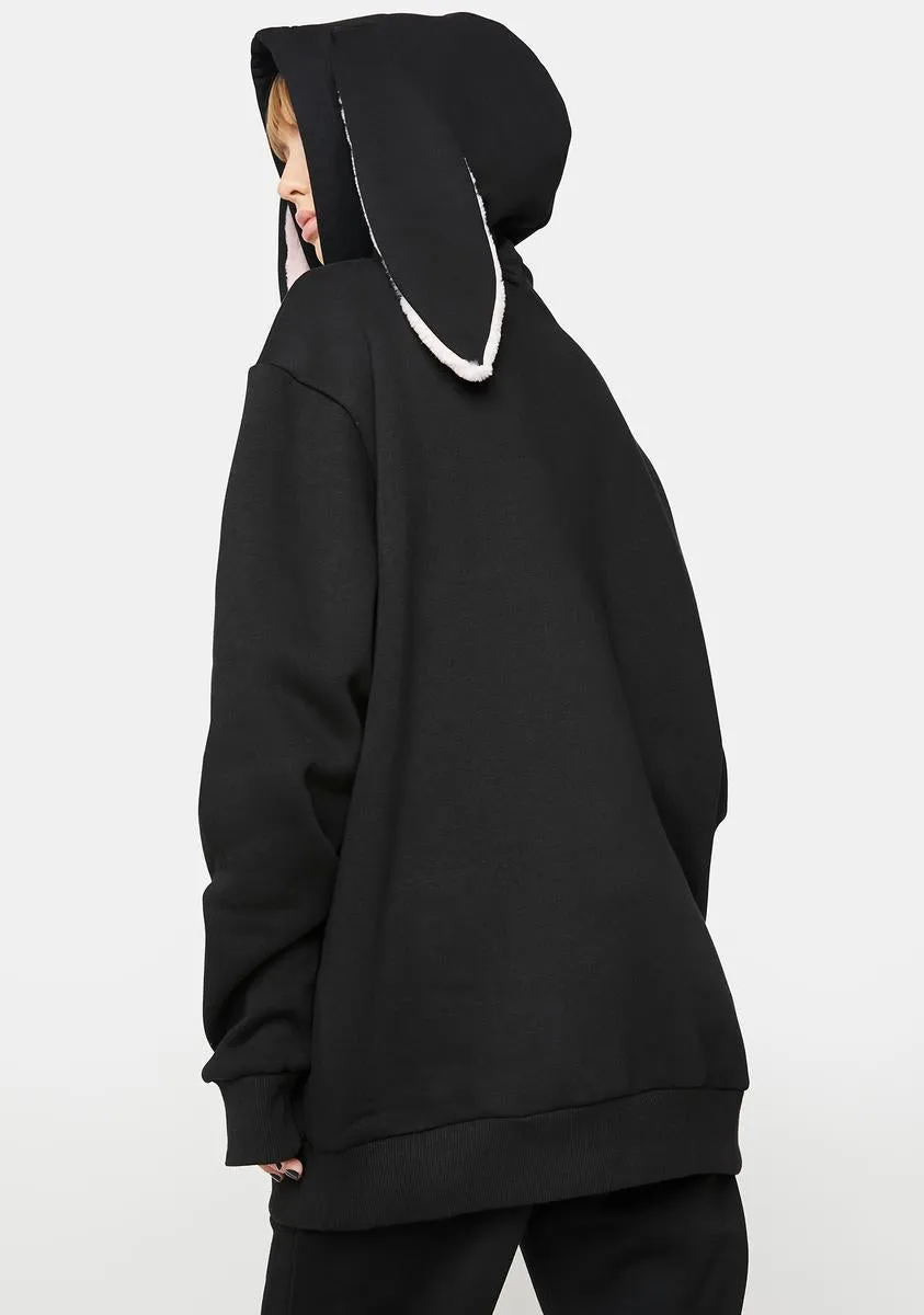 Sick Joke Bunny Ears Hoodie sold by Dolls Kill product image thumbnail 3