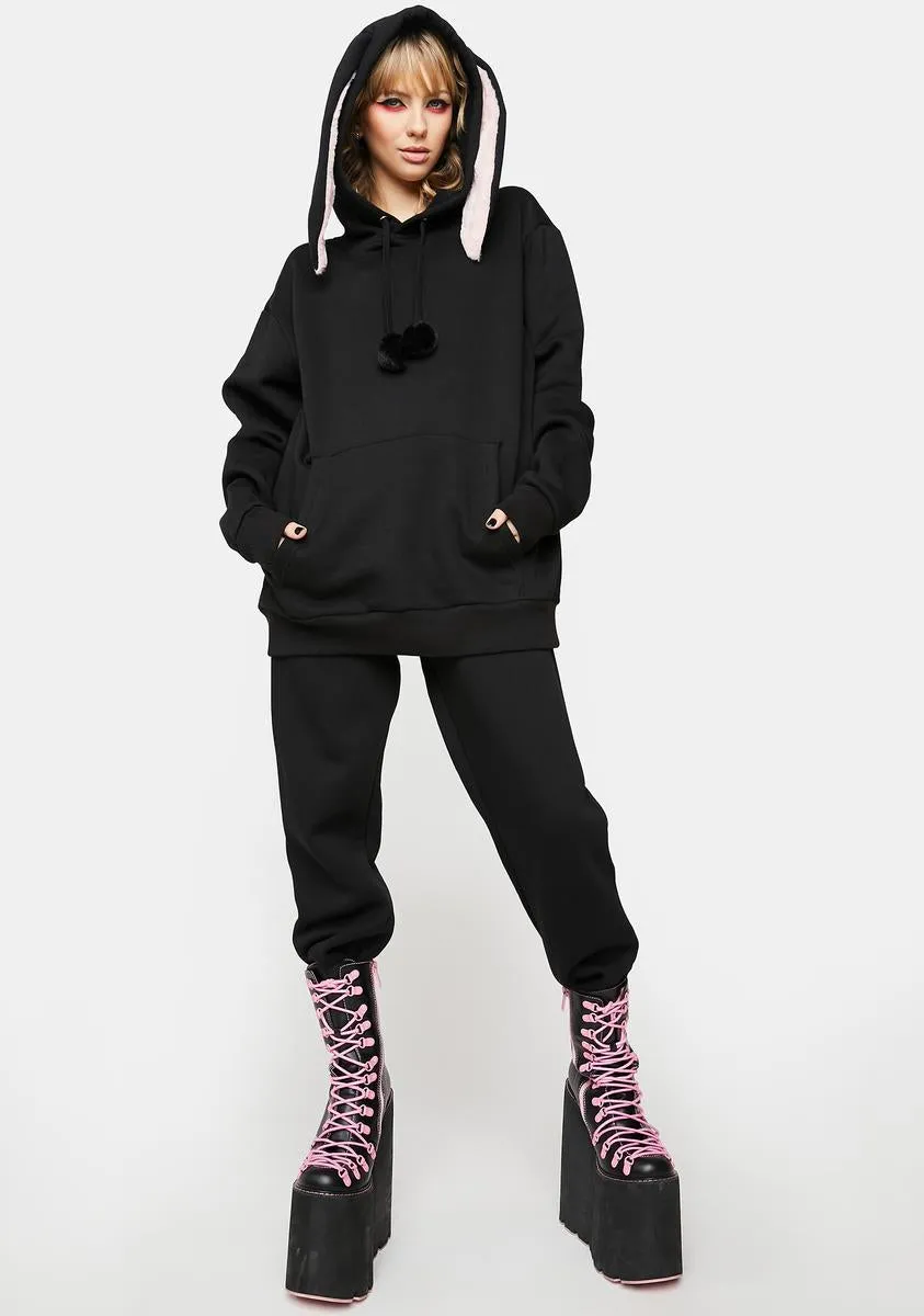 Sick Joke Bunny Ears Hoodie sold by Dolls Kill product image thumbnail 4