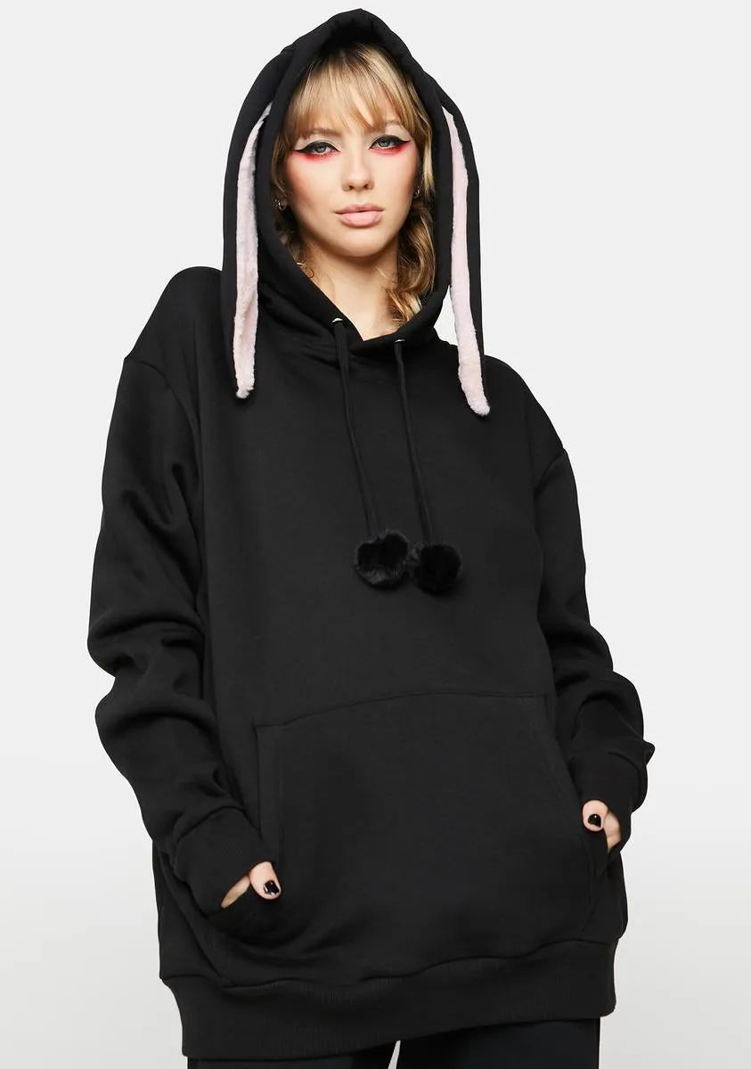 Sick Joke Bunny Ears Hoodie sold by Dolls Kill