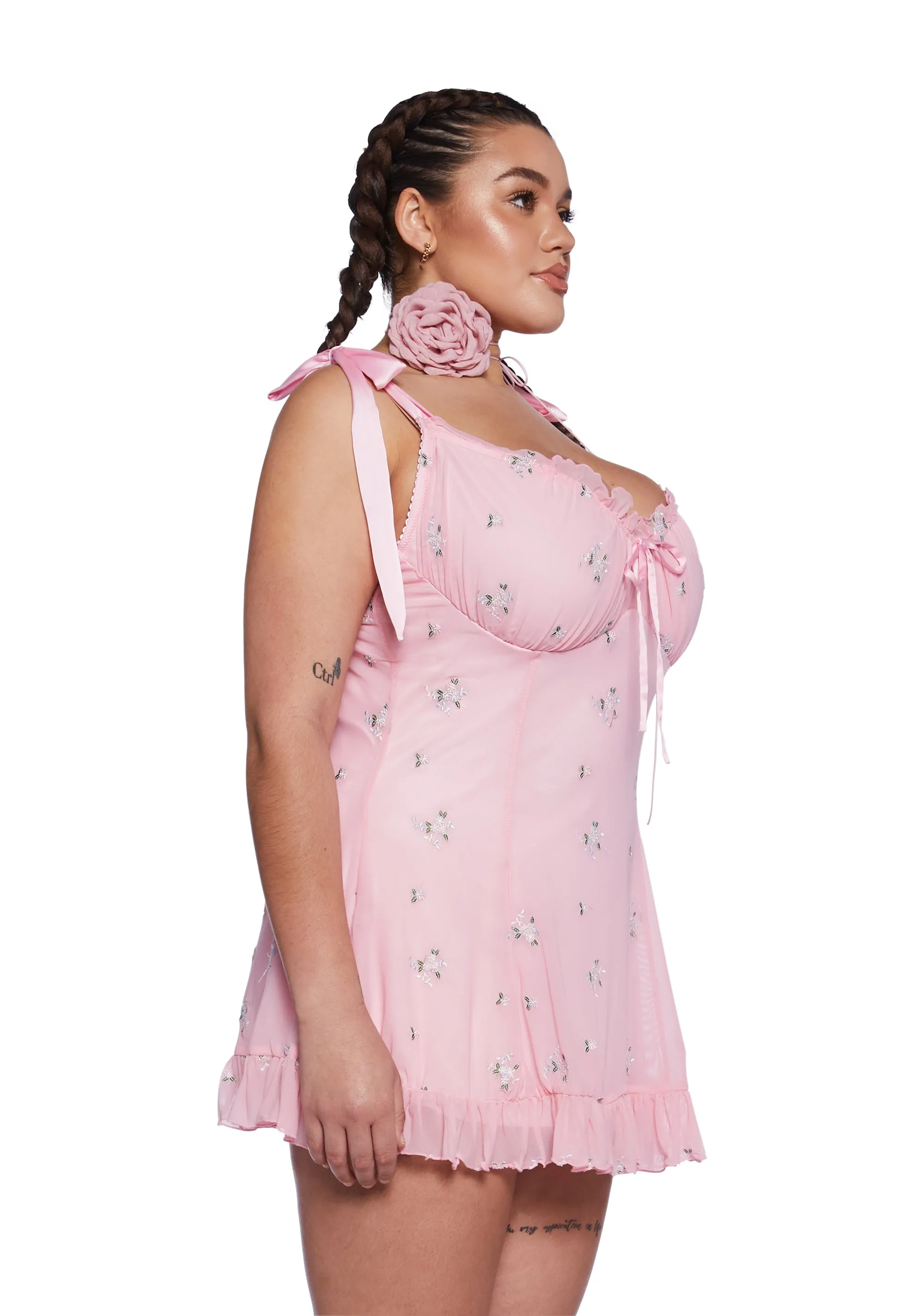 Plus Wildflower Fables Mini Dress - Pink sold by Dolls Kill product image thumbnail 3