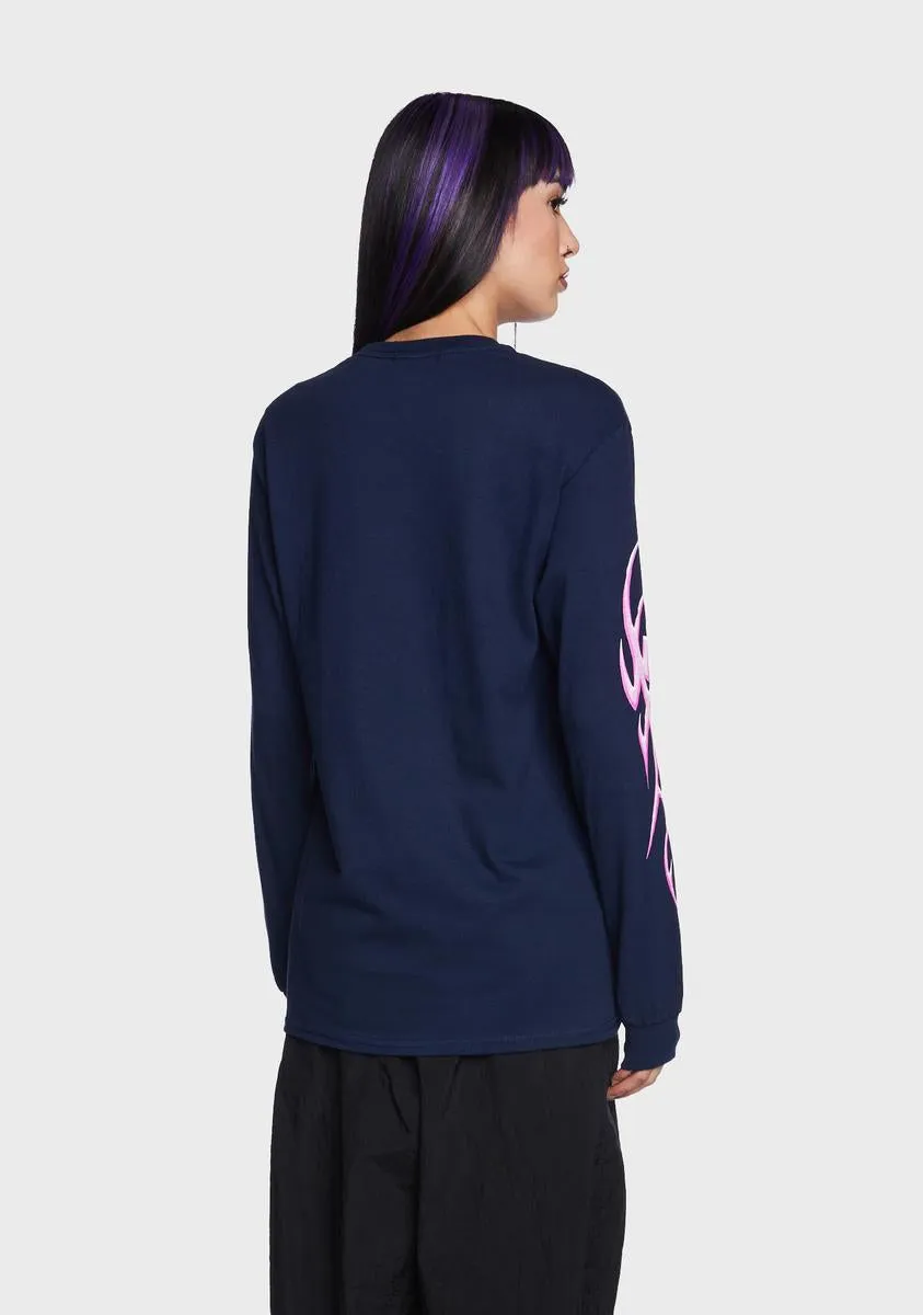 Flame Heart Long Sleeve Tee sold by Dolls Kill product image thumbnail 4