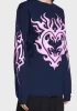 Flame Heart Long Sleeve Tee sold by Dolls Kill