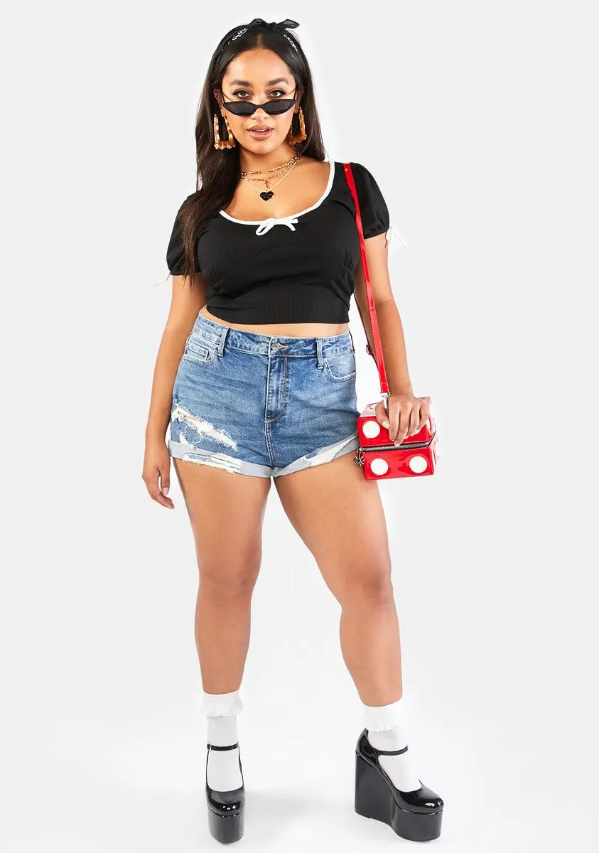 Plus Noir Sweeten The Deal Crop Top sold by Dolls Kill product image thumbnail 3