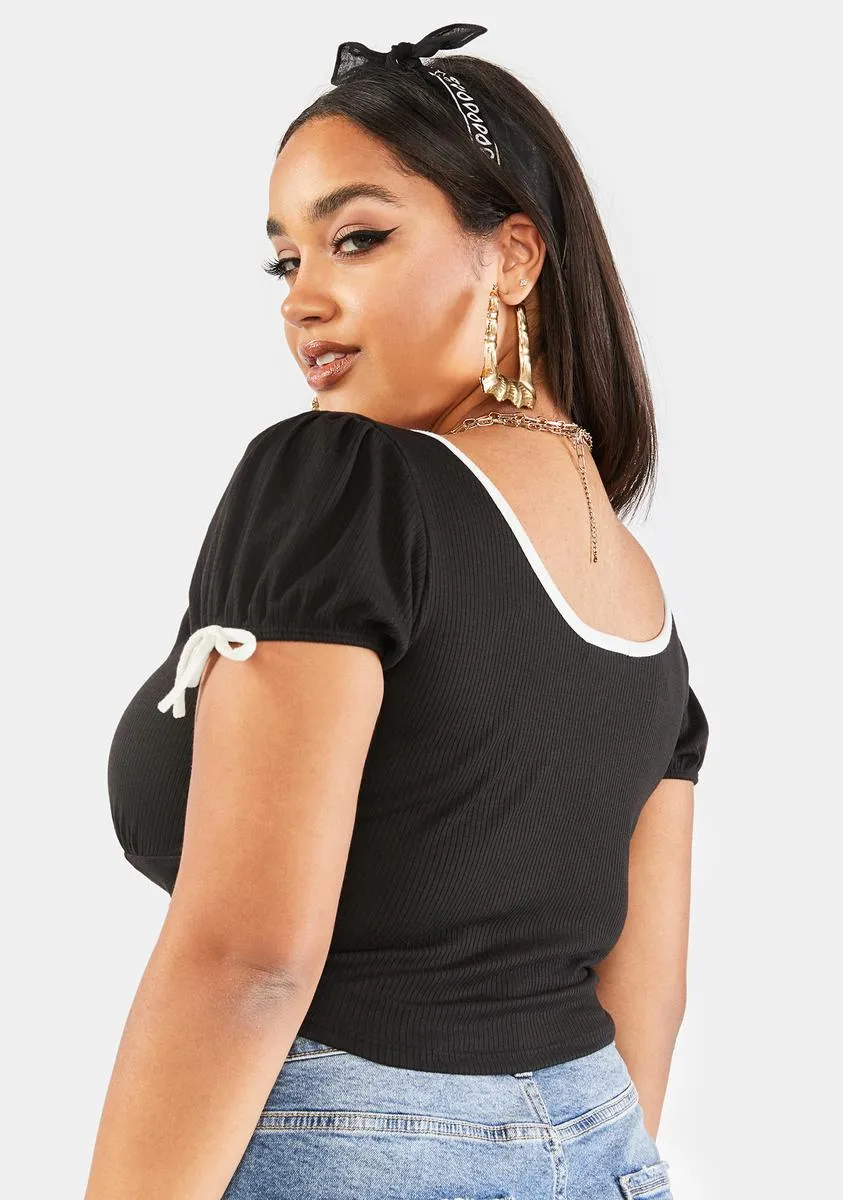 Plus Noir Sweeten The Deal Crop Top sold by Dolls Kill product image thumbnail 4