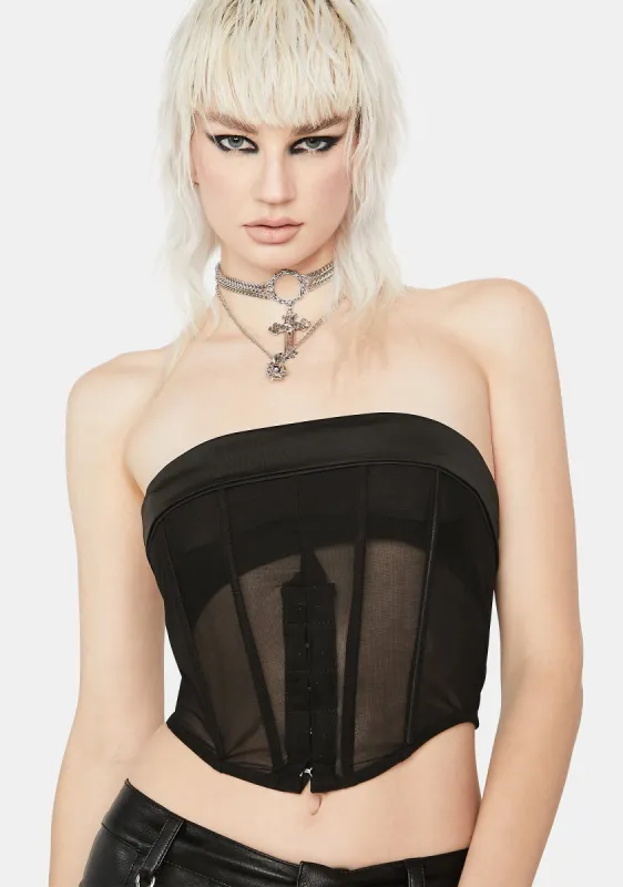 Gimme Attitude Corset Top sold by Dolls Kill