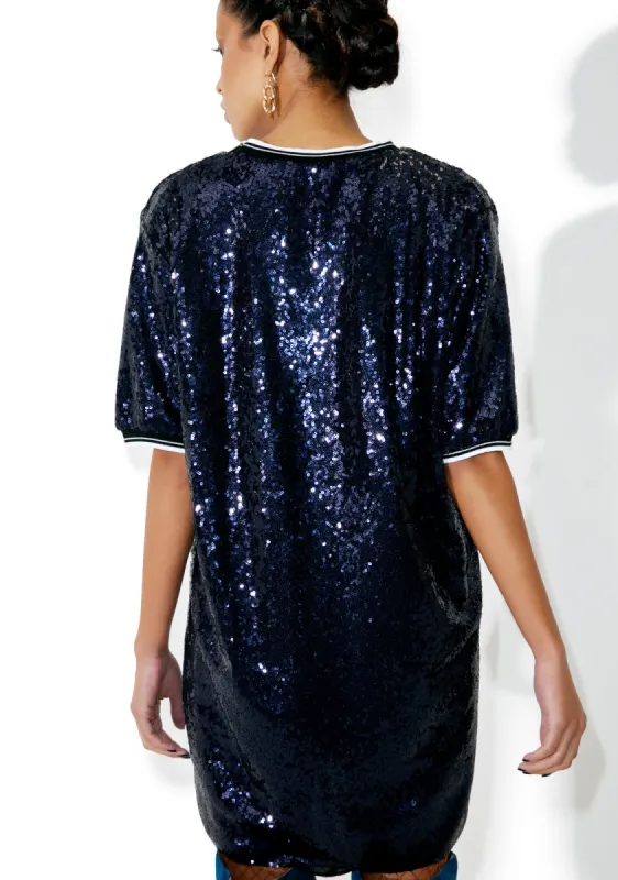 Blueberry Bubbly Sequin Tee sold by Dolls Kill