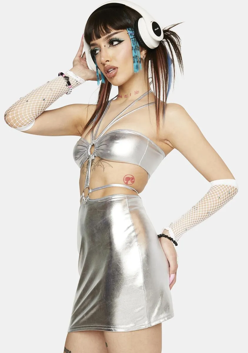 Chrome To The Front Cut-Out Dress sold by Dolls Kill product image thumbnail 2