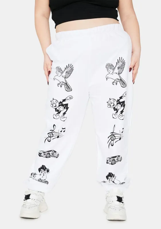 Plus Classic Cartoon Jogger Sweatpants sold by Dolls Kill