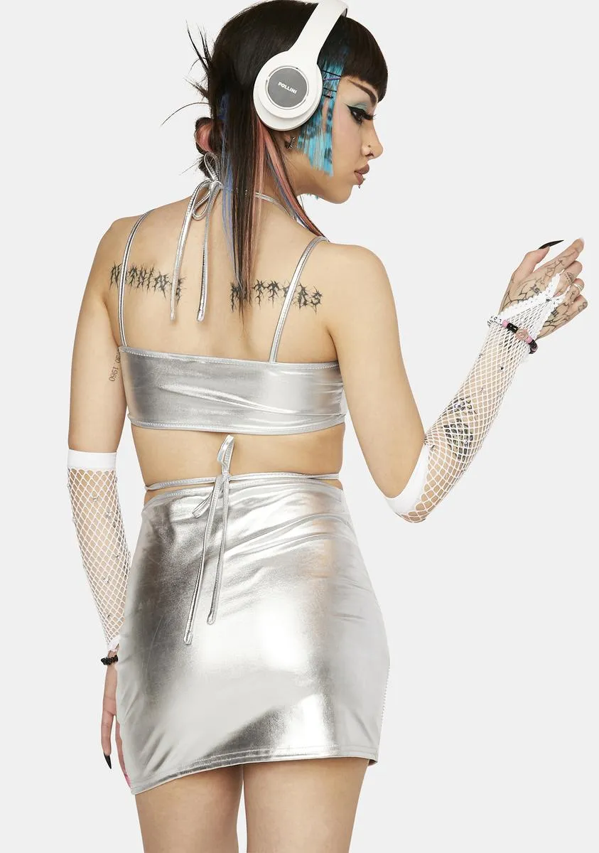Chrome To The Front Cut-Out Dress sold by Dolls Kill product image thumbnail 4