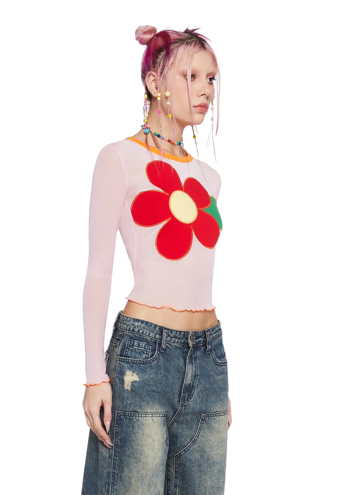 Daisy Spirit Long Sleeve Top sold by Dolls Kill product image thumbnail 3