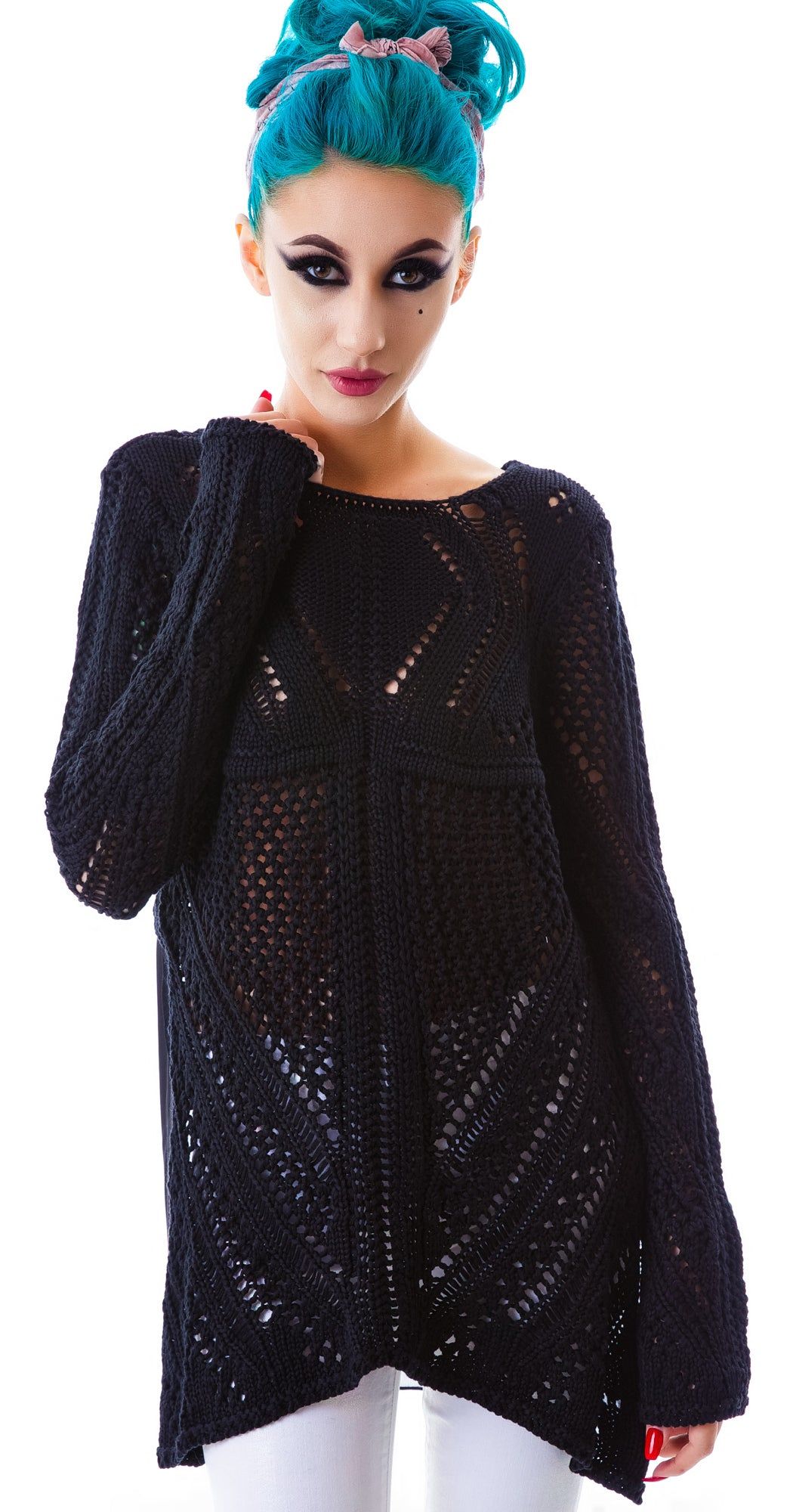 Roxy Chiffon Back Sweater sold by Dolls Kill product image thumbnail 2