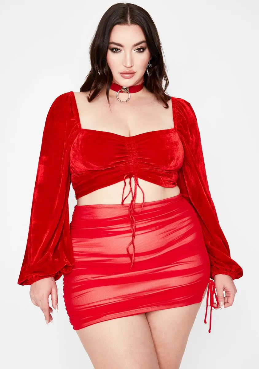 Hottie True Got Ur Number Ruched Skirt sold by Dolls Kill product image thumbnail 2