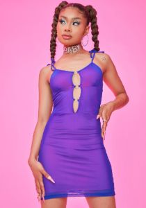 Ego Trip Cut Out Mesh Dress sold by Dolls Kill