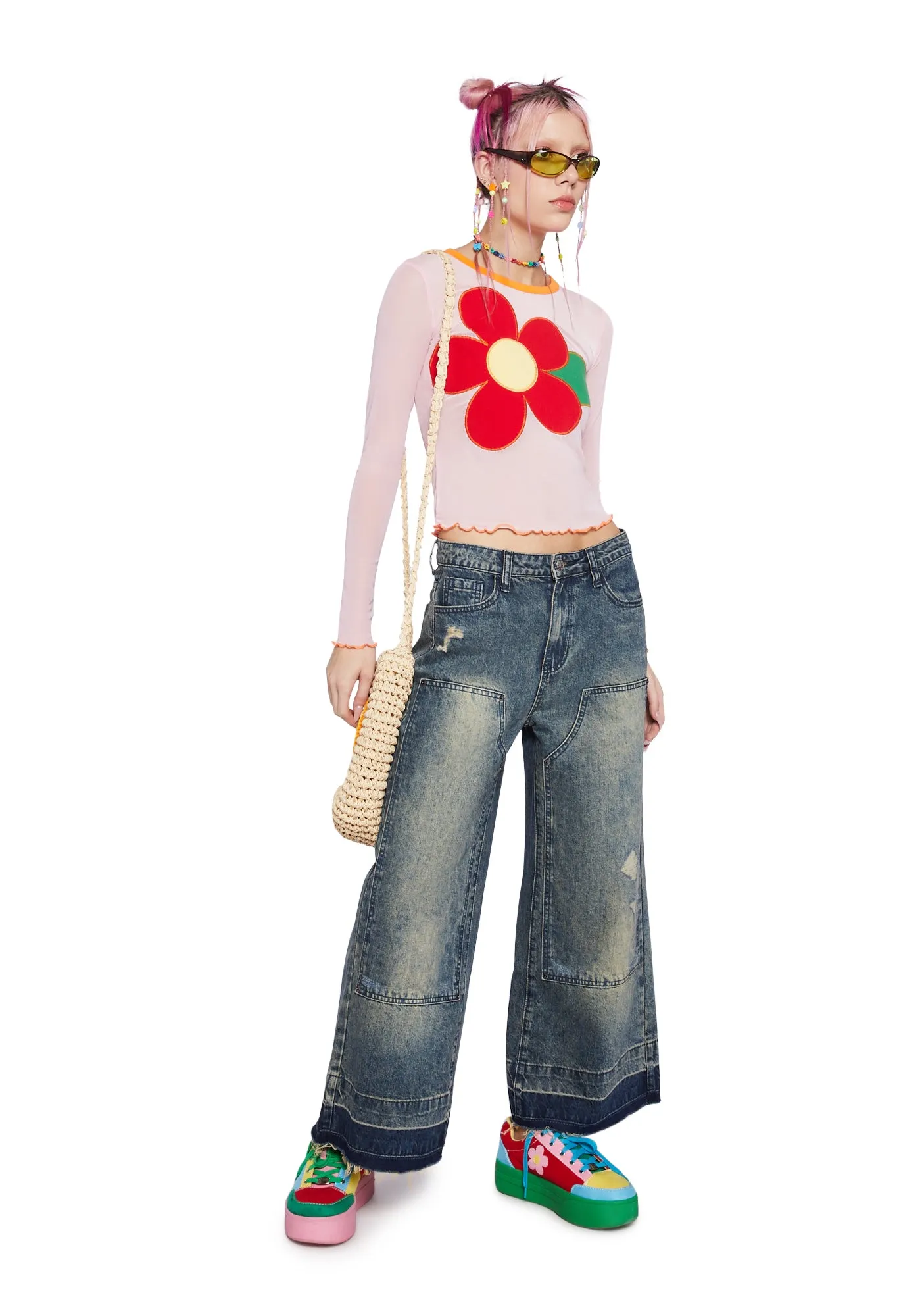 Daisy Spirit Long Sleeve Top sold by Dolls Kill product image thumbnail 2