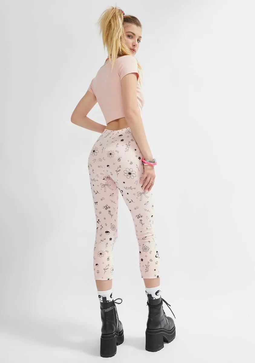 Secret Notes Printed Leggings sold by Dolls Kill product image thumbnail 4