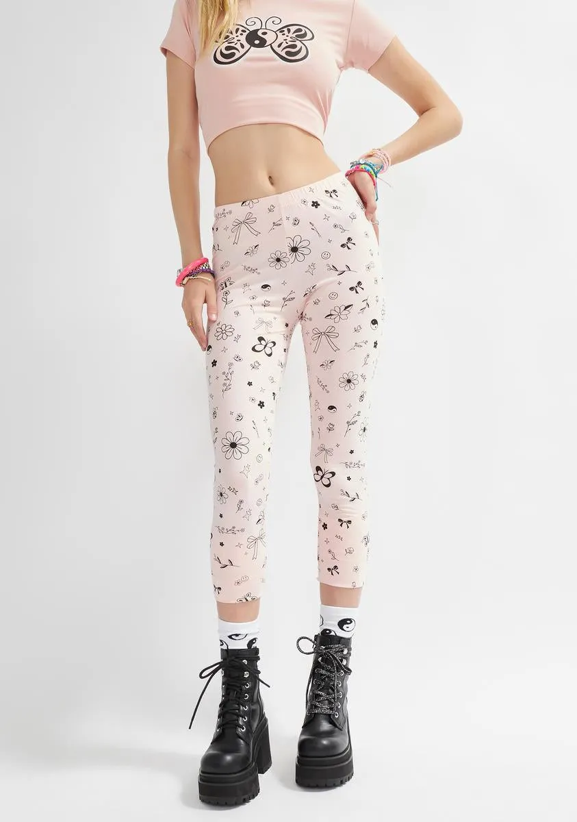 Secret Notes Printed Leggings sold by Dolls Kill