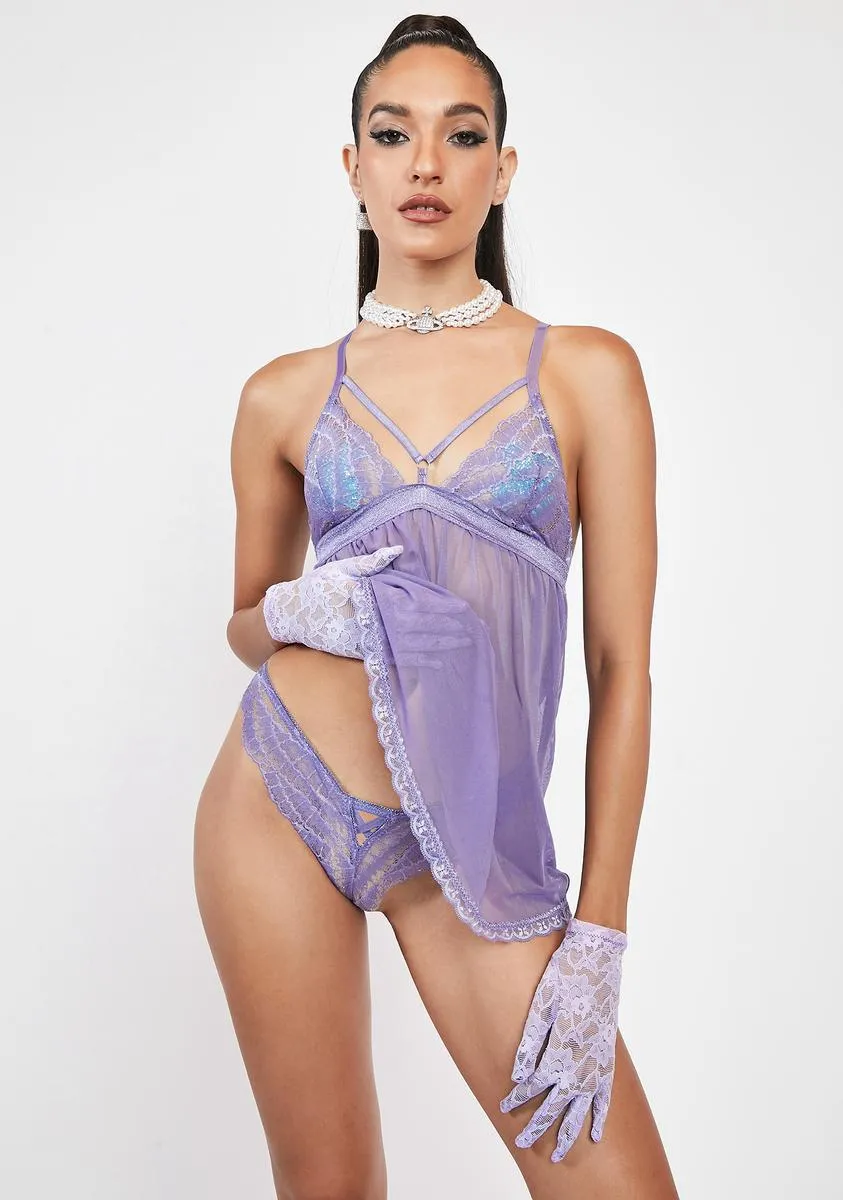 Snuggle Somethin' Lingerie Set sold by Dolls Kill