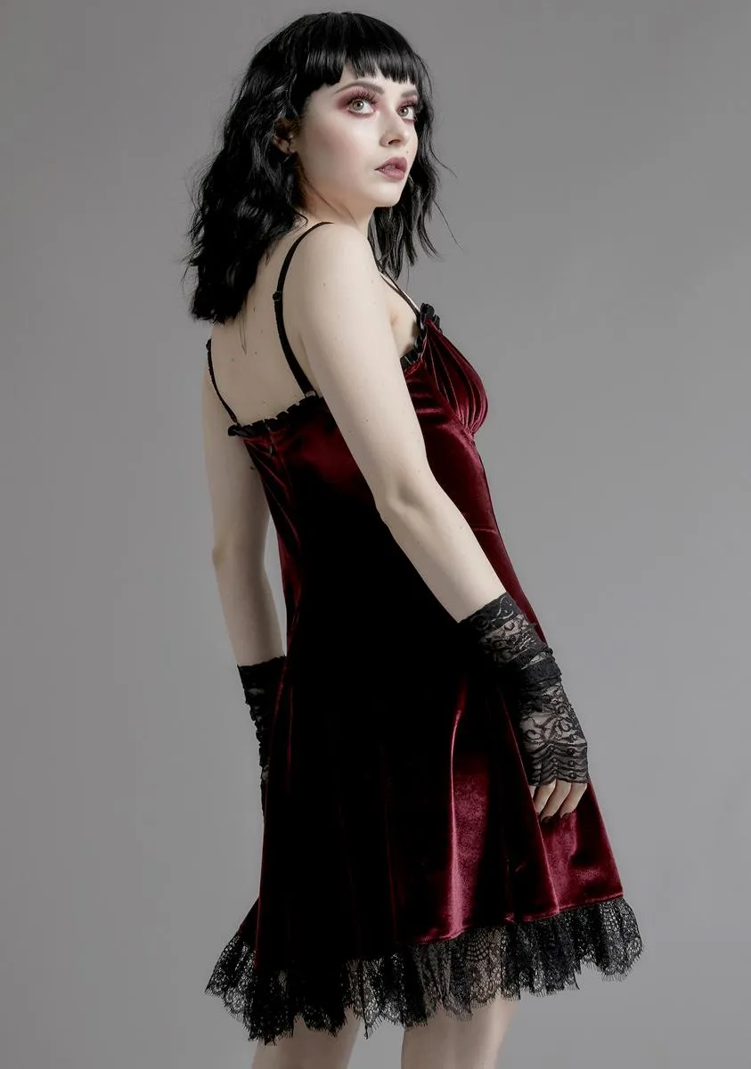 Blind Faith Velvet Dress - Wine sold by Dolls Kill product image thumbnail 4